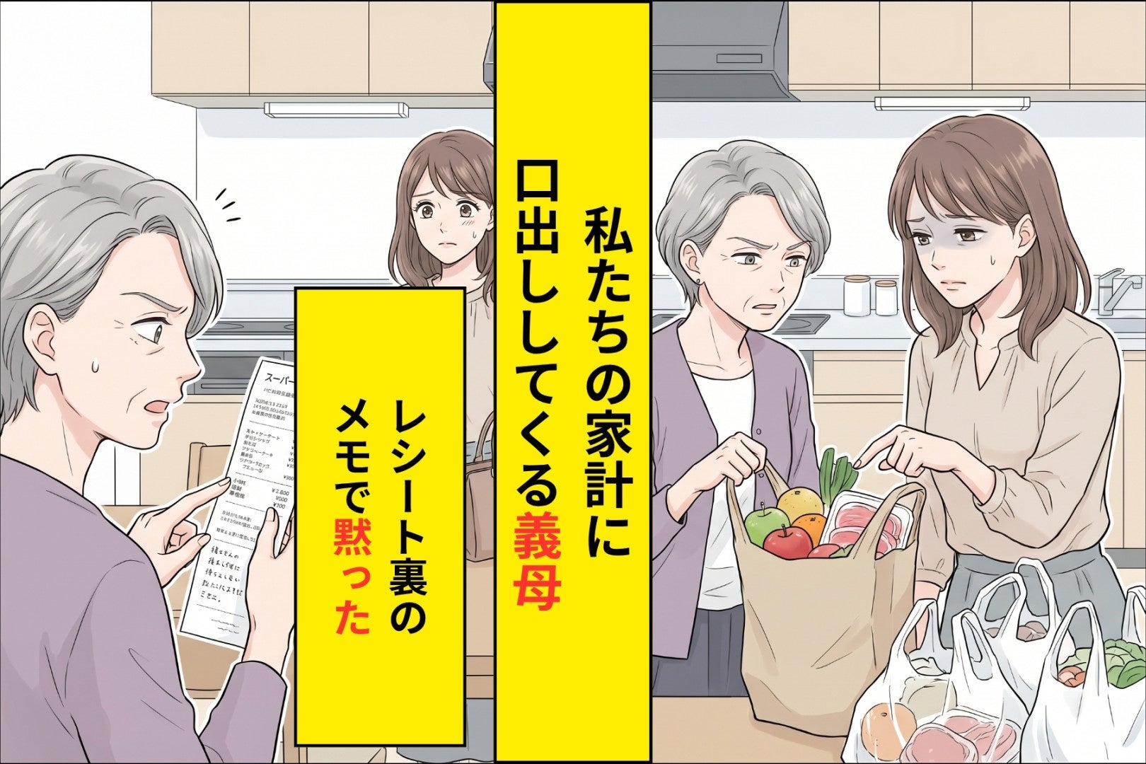 「息子の稼ぎで贅沢するな」と毎週レシートを漁る義母→私が裏に書き続けた“家計の真実”で黙り込んだ