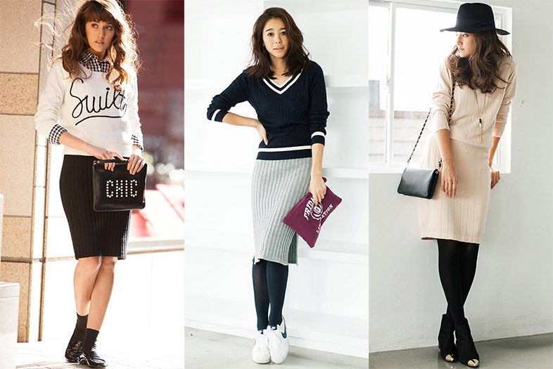 あったか可愛い「ニットスカート」を使ったコーデが今っぽい！
