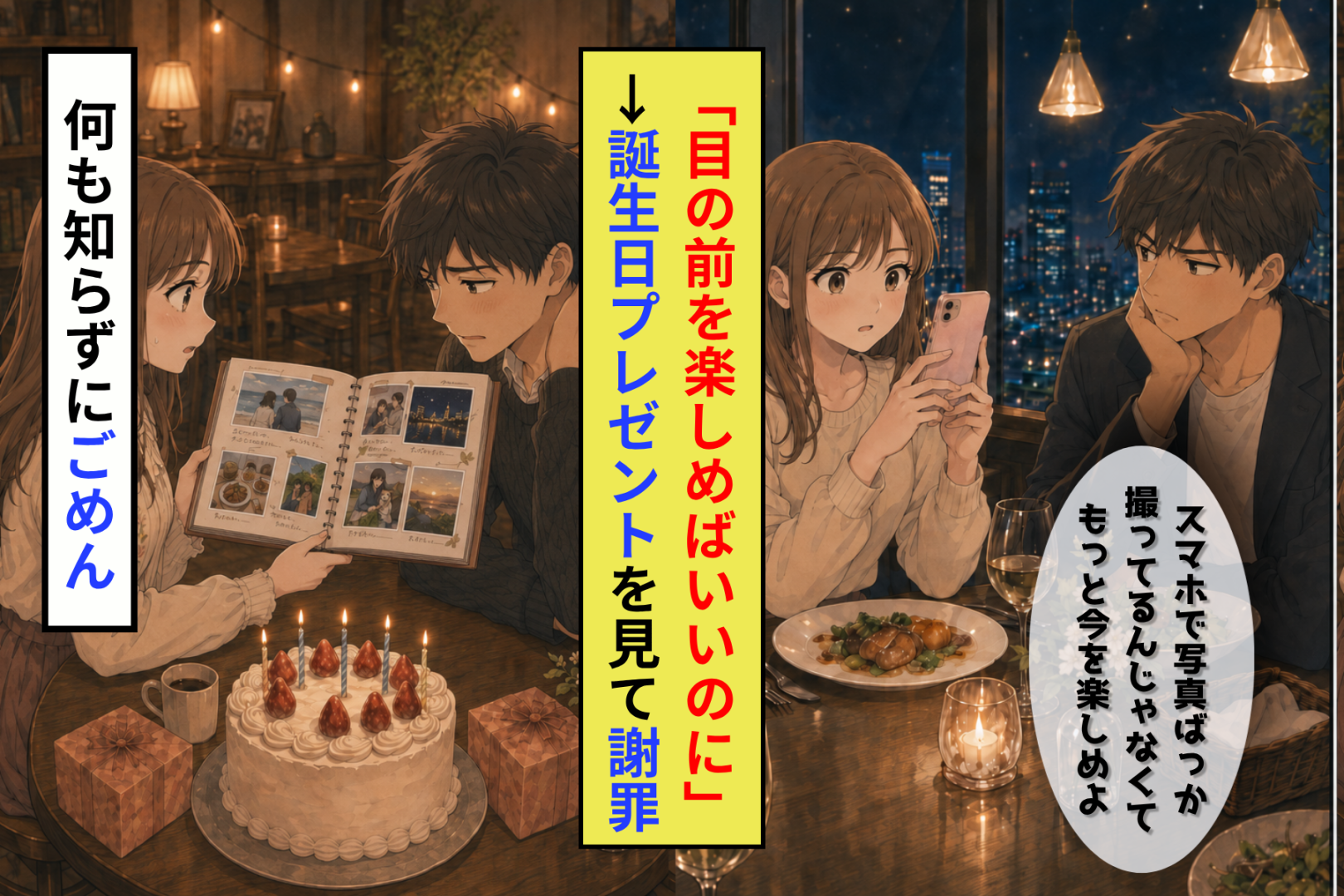 誕生日に開いたアルバムで動けなくなった俺。「目の前を楽しめばいいのに」と切り捨てた俺への返事だった