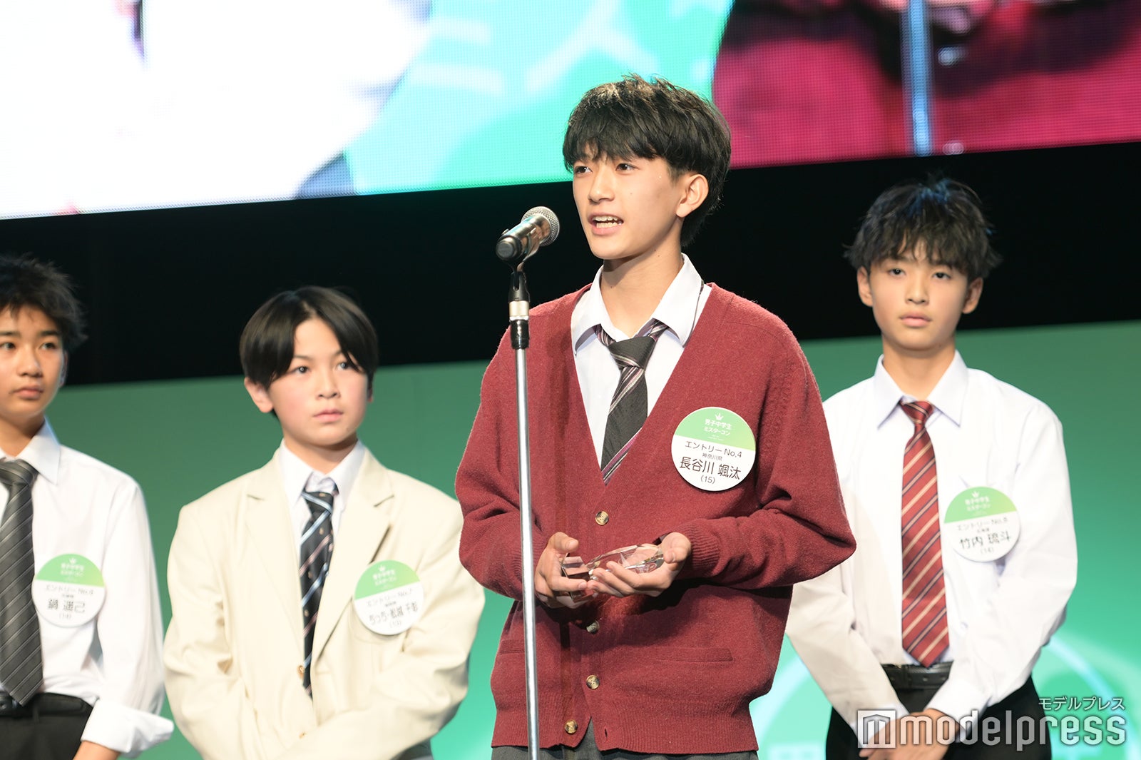 「男子中学生ミスターコン2023」審査結果発表の様子（C）モデルプレス