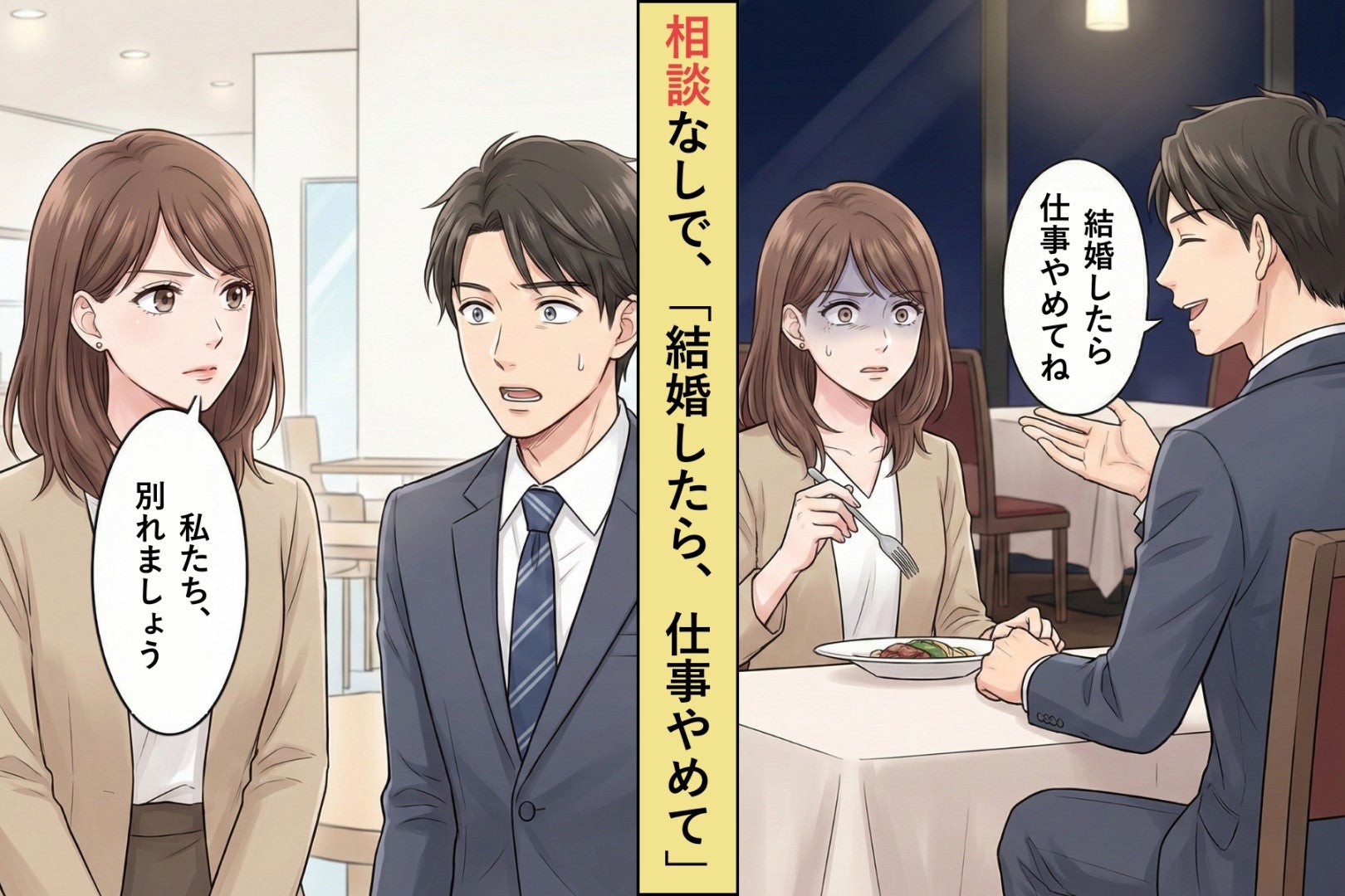 「結婚したら仕事辞めてね」10年かけて築いたキャリアを捨てろと言う彼氏→私が返した答えに、彼が絶句した