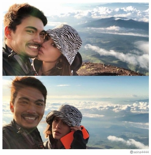 テラハ島袋聖南、恋人・石倉ノアと富士登山「ずっと手を差し伸べてくれた」 頂上でのラブラブショットに反響