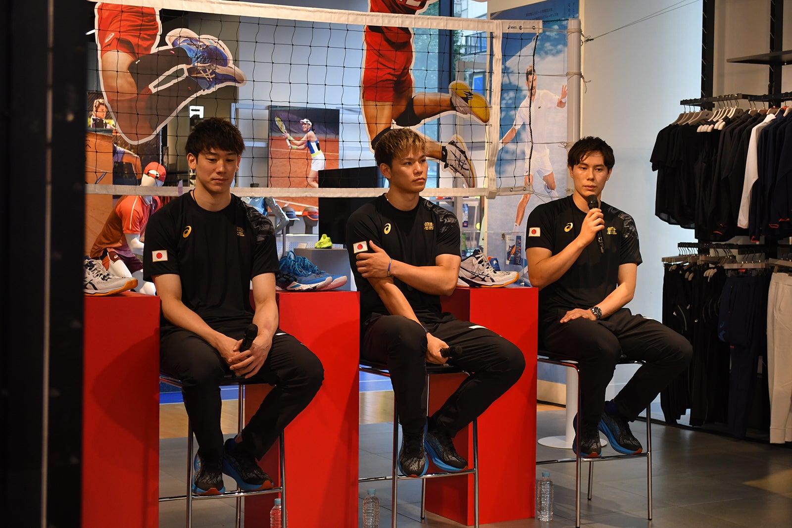 石川祐希選手、西田有志選手、高橋藍選手（提供写真）