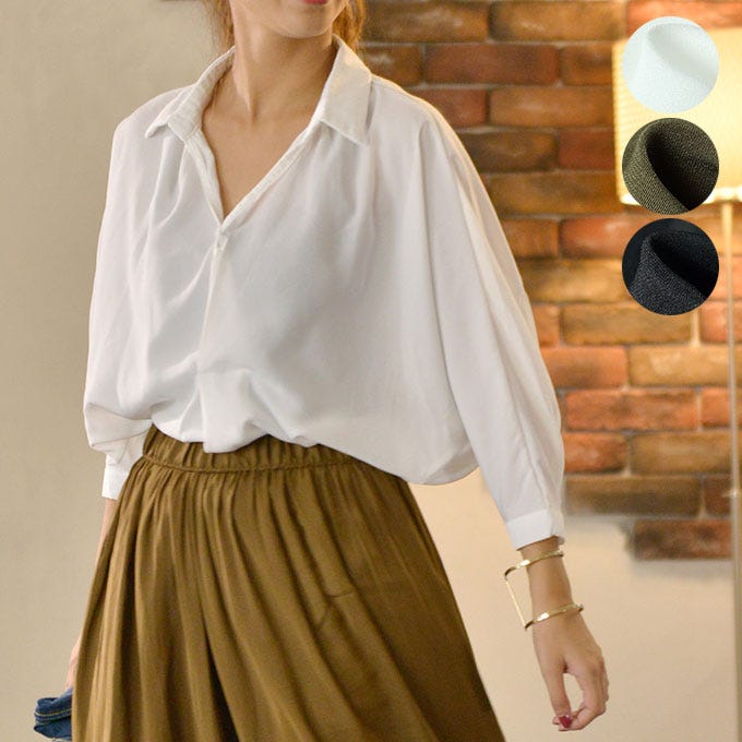 しっとりとろみドルマンシャツ「coca」2,690円(税込)/画像提供:coca