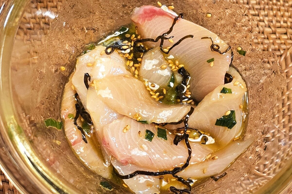 ブリの濃厚ダレ和え・和える