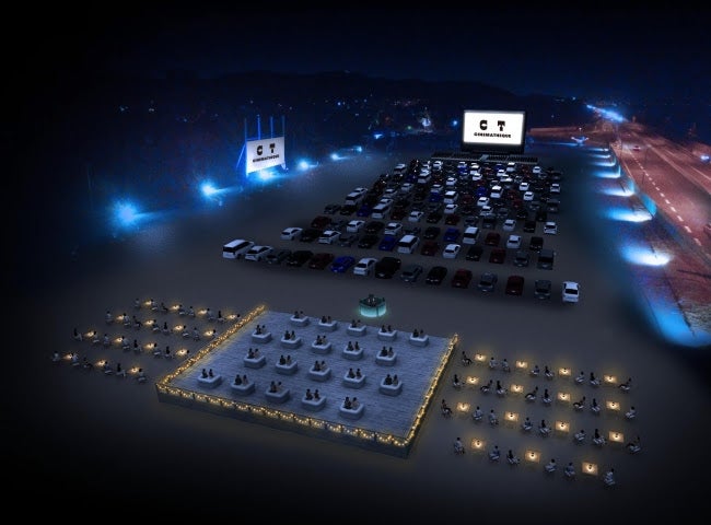 「ロングビーチ Drive-in Theater」イメージパース／画像提供：KINGBEAT