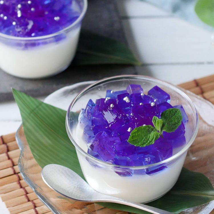 バタフライピーを使って あじさいゼリー モデルプレス バタフライピーを使って あじさいゼリー モデルプレス