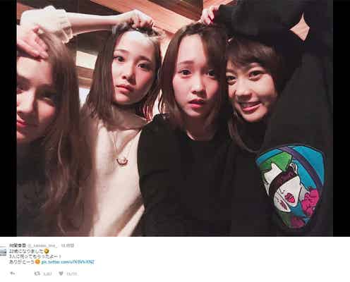 川栄李奈バースデー、入山杏奈・木崎ゆりあ・高橋朱里が祝福も“ツッコミ” デコ出しショットに「可愛すぎ」の声も
