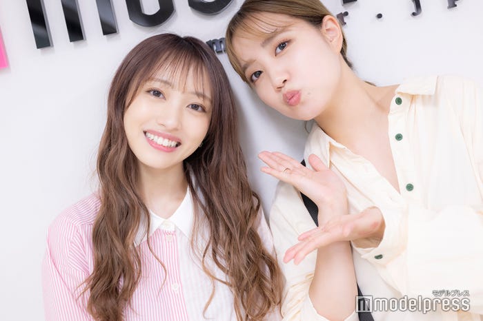 モデルプレスに来社!/向井地美音、加藤玲奈(C)モデルプレス