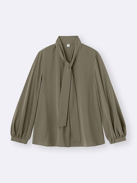 GUのボウタイブラウス