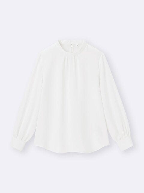 GU 10アイテム 着回し 7日間コーデ EccO イラスト GU スタンドカラーブラウス