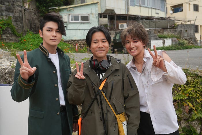 眞栄田郷敦、萩原健太郎氏、木戸大聖(C)にいさとる/講談社(C)2025「WIND BREAKER」製作委員会