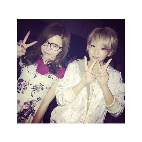 益若つばさ&斉藤夏海/益若つばさTwitterより