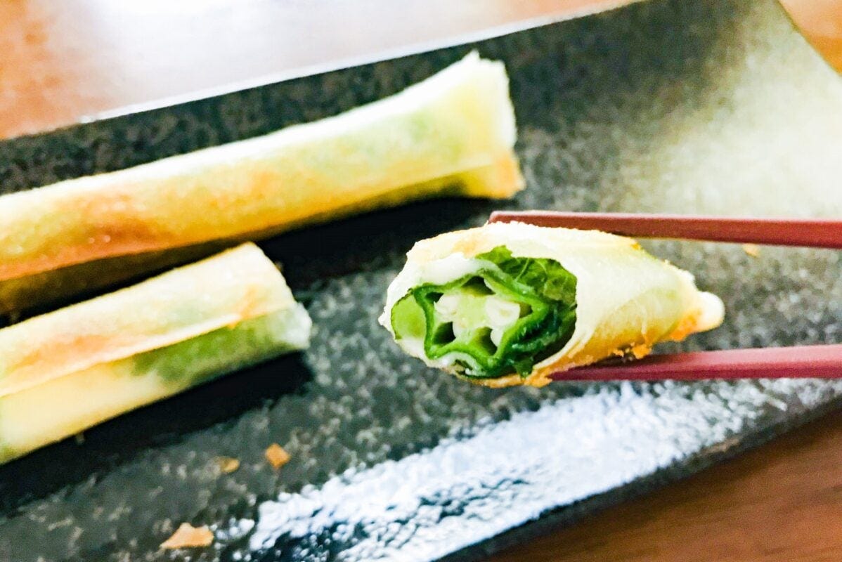 オクラの春巻き