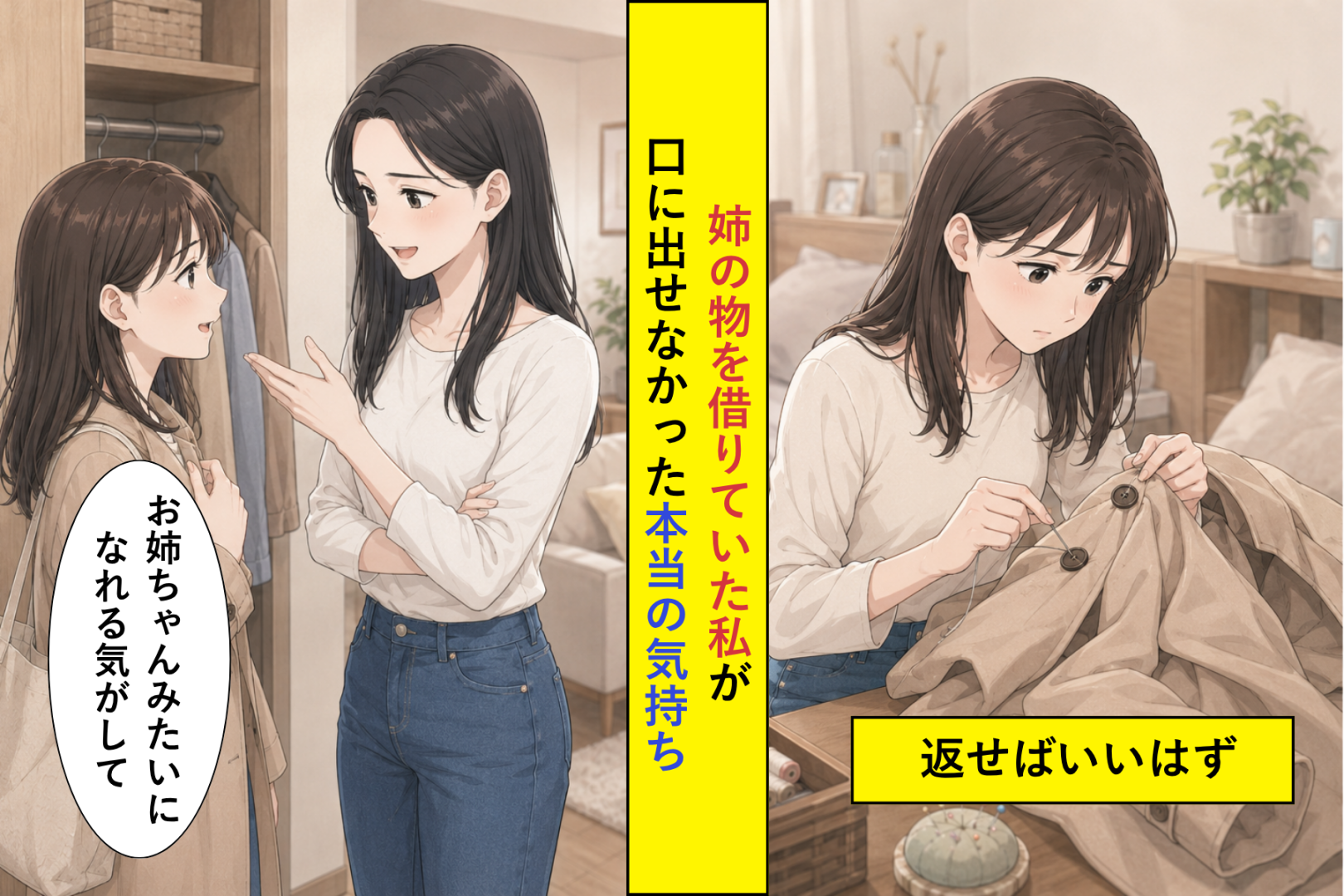 「姉ちゃんみたいになれる気がして」姉の物を勝手に借りていた私が言えなかったこと