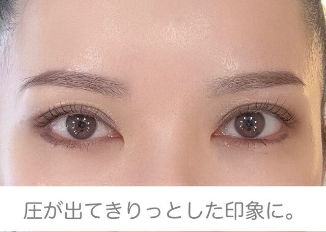 圧が出てきりっとした印象の眉
