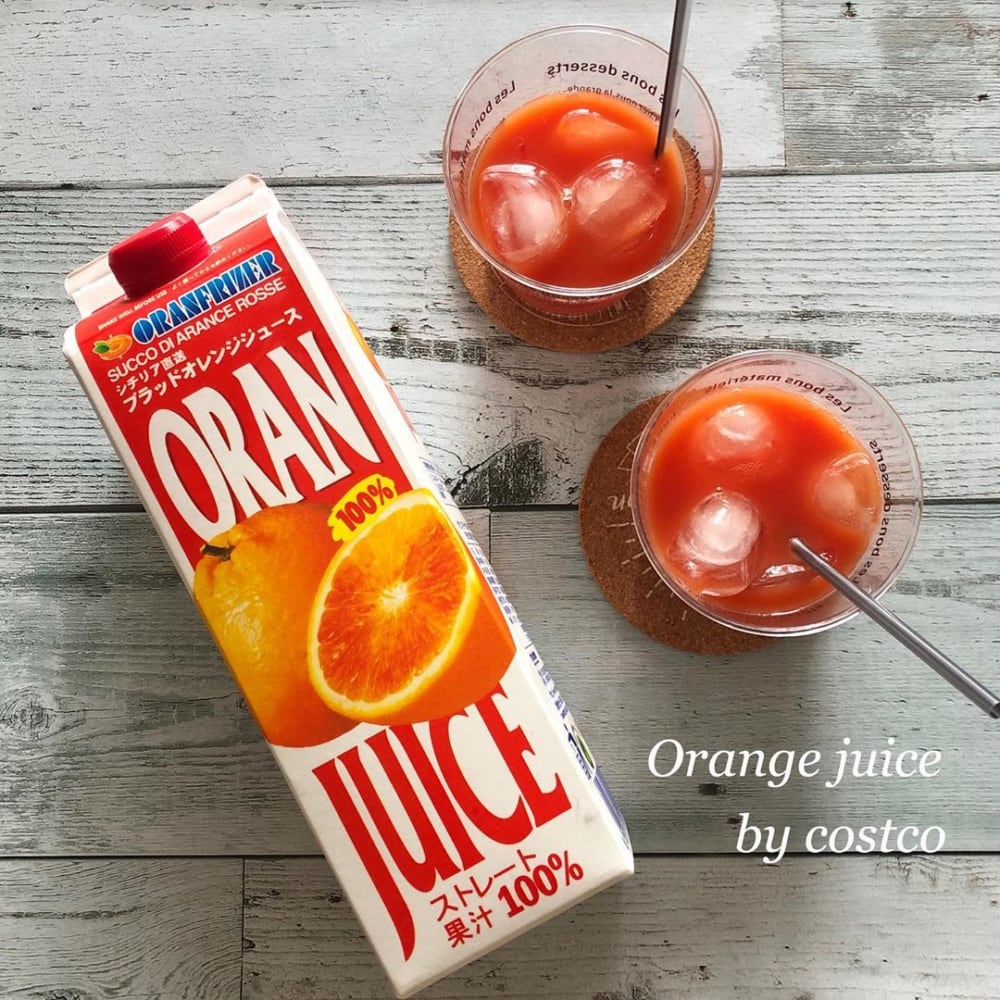 コストコのブラッドオレンジジュース