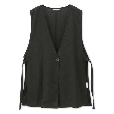 しまむら　しまパト　オンライン　通販　レディース　おすすめ　オススメ　おしゃれ　お洒落　オシャレ　プチプラ　アイテム　コスパ　高コスパ　高見え　2022　夏　セットアイテム　セット　2点セット　ラク　楽　ジレ　ベスト　ブラック　黒