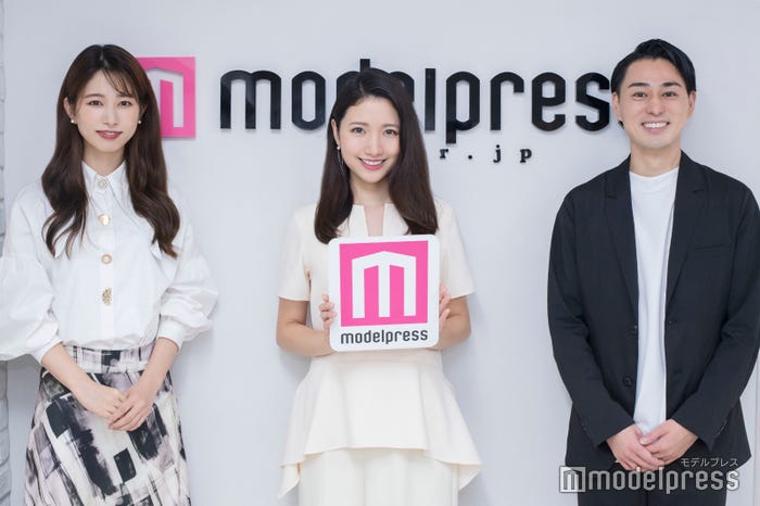 海老原優香アナ、三田友梨佳アナ、木村拓也アナ (C)モデルプレス