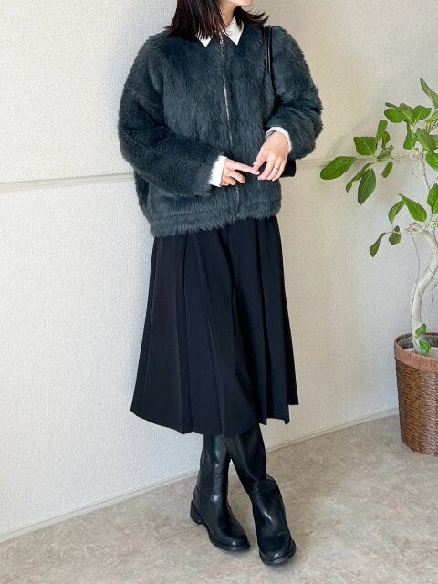 GUドレープキュロッツ GUドレープキュロッツとニットカーデのモノトーンコーデ