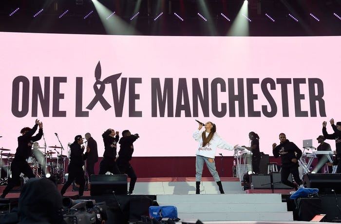 チャリティーライブ「One Love Manchester」の様子(Photo by Getty Images)