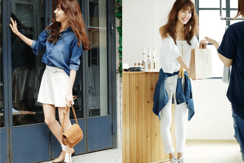 胸キュンしそうな“デニムシャツ”コーデ