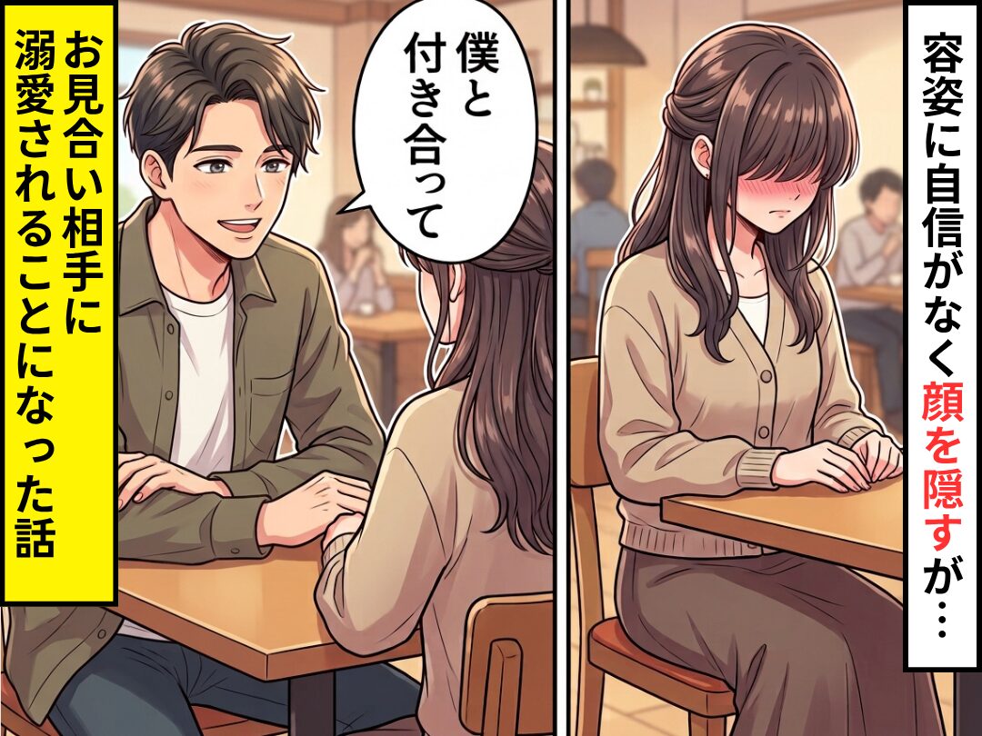 容姿に自信がなく前髪で顔を隠していたが…「僕と付き合って」お見合い相手から溺愛されることになった話