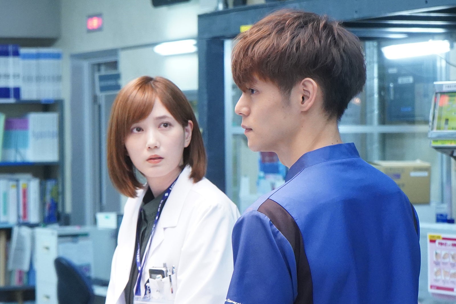 本田翼、窪田正孝／「ラジエーションハウスⅡ～放射線科の診断レポート～」第7話より（C）フジテレビ