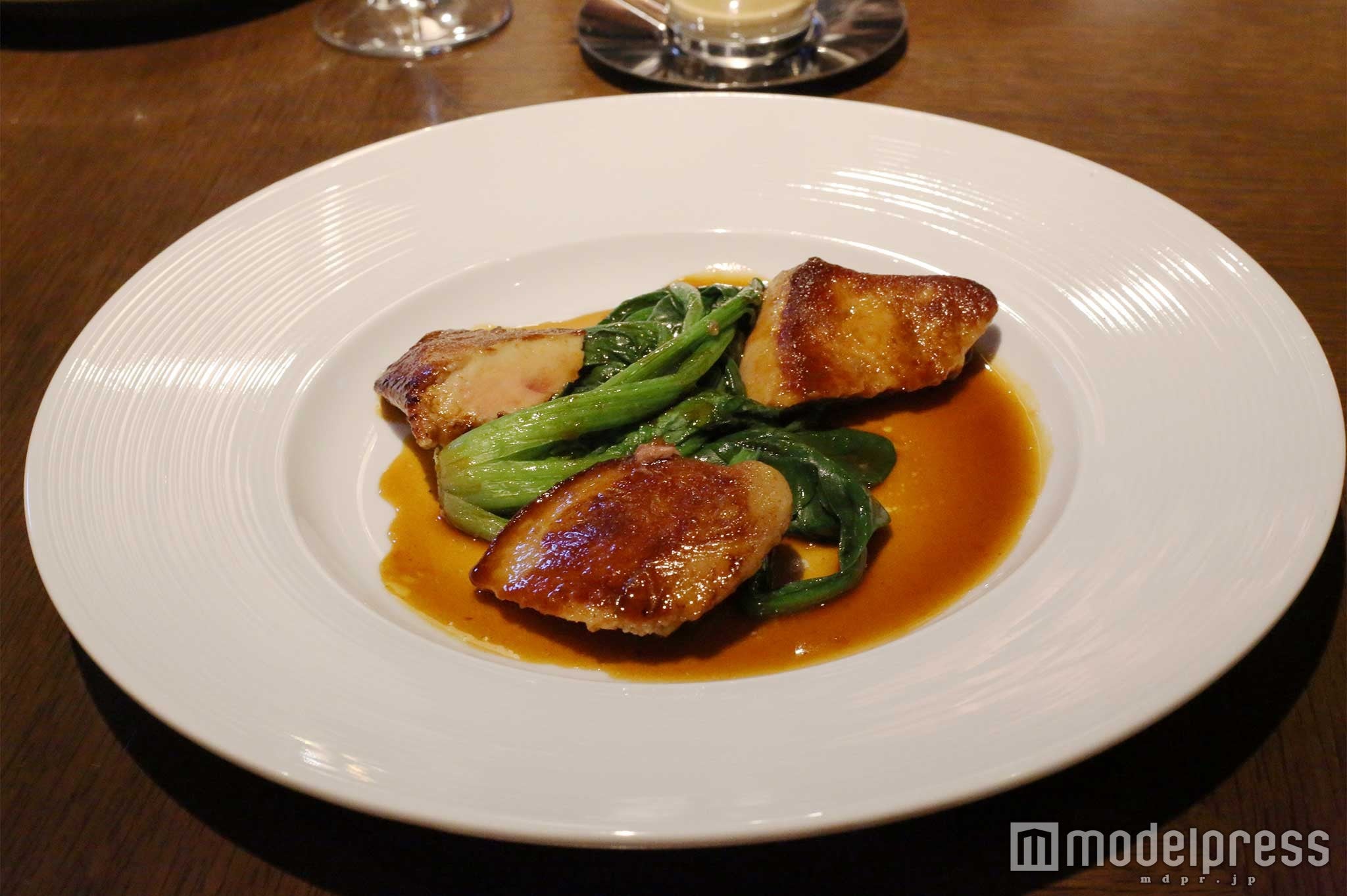 フォアグラを使ったポアレ（特別に作ってくださいました）／（C）モデルプレス