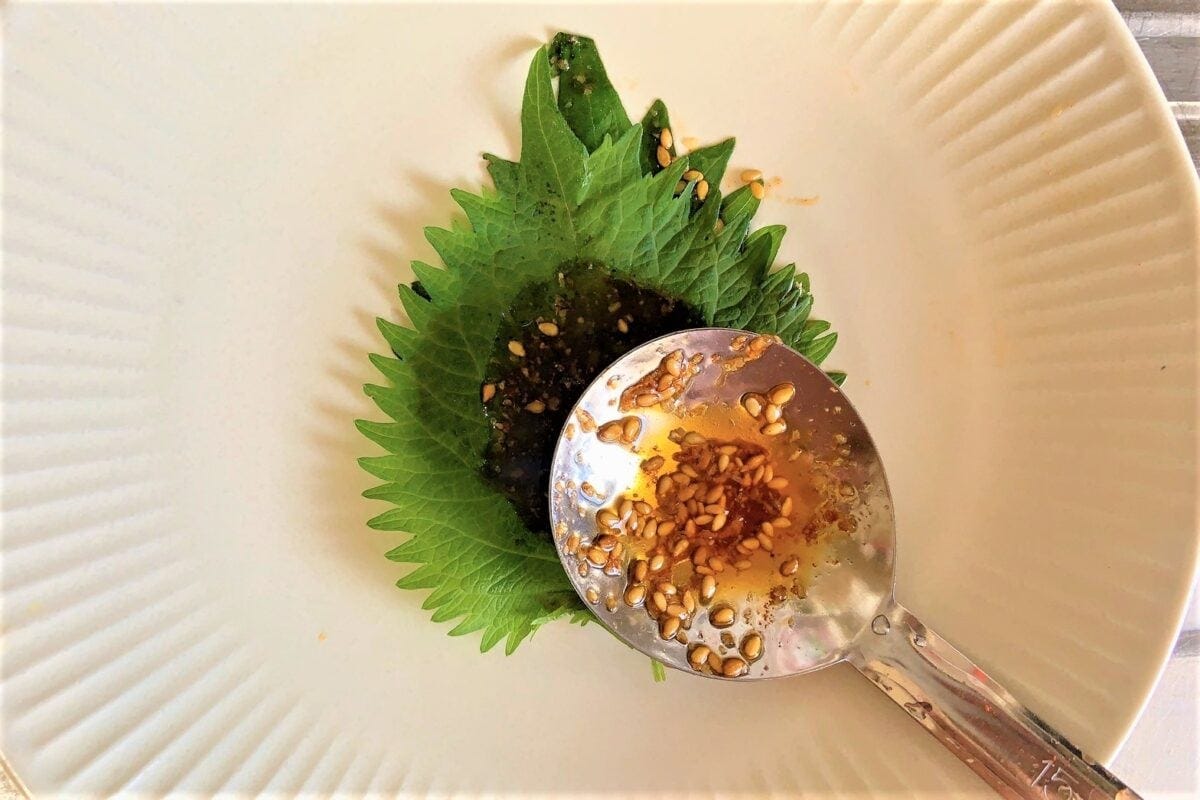 青じそのしょうゆ漬け