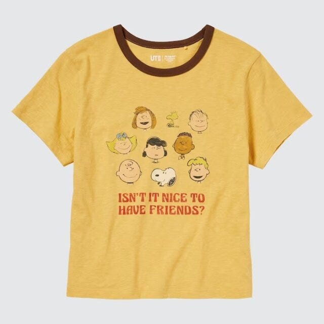 ユニクロ　スヌーピーコラボ　新作　ラブサンシャイン＆ピーナッツUTグラフィックTシャツ