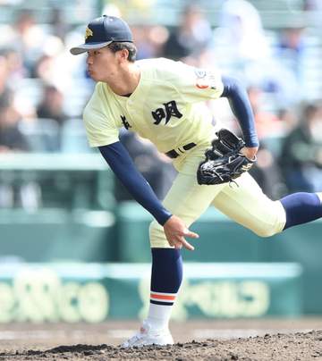 英明 春夏通じて初の甲子園8強 背番号4の先発・松本倫が3失点完投