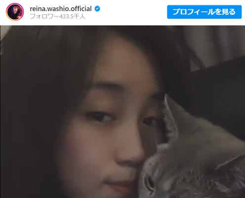 E-girls鷲尾伶菜、愛猫とのラブラブ動画に反響