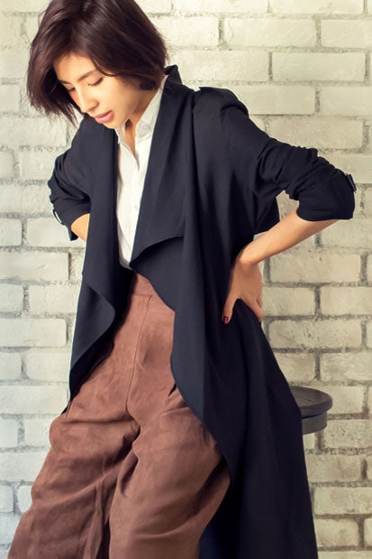 ドレープロングトレンチコート「Re:EDIT by GALSTAR」6,098円（税込）／画像提供：Re:EDIT by GALSTAR