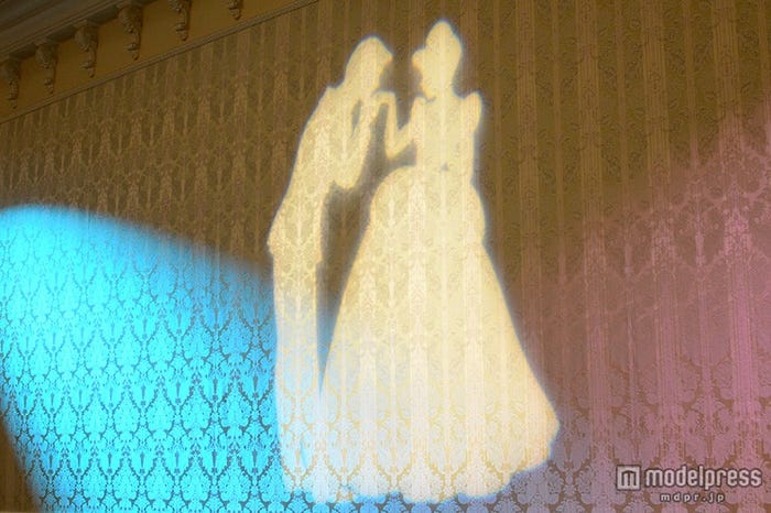 壁に映しだされたシンデレラのシルエット