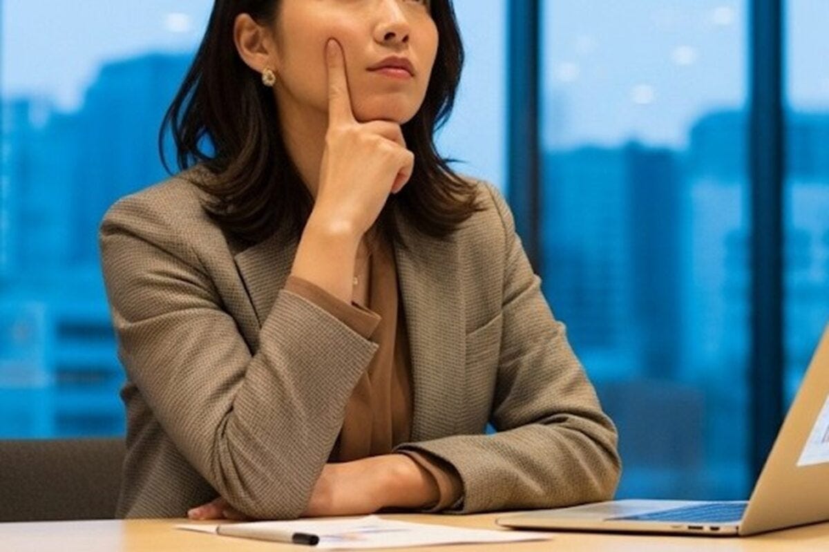 考える女性