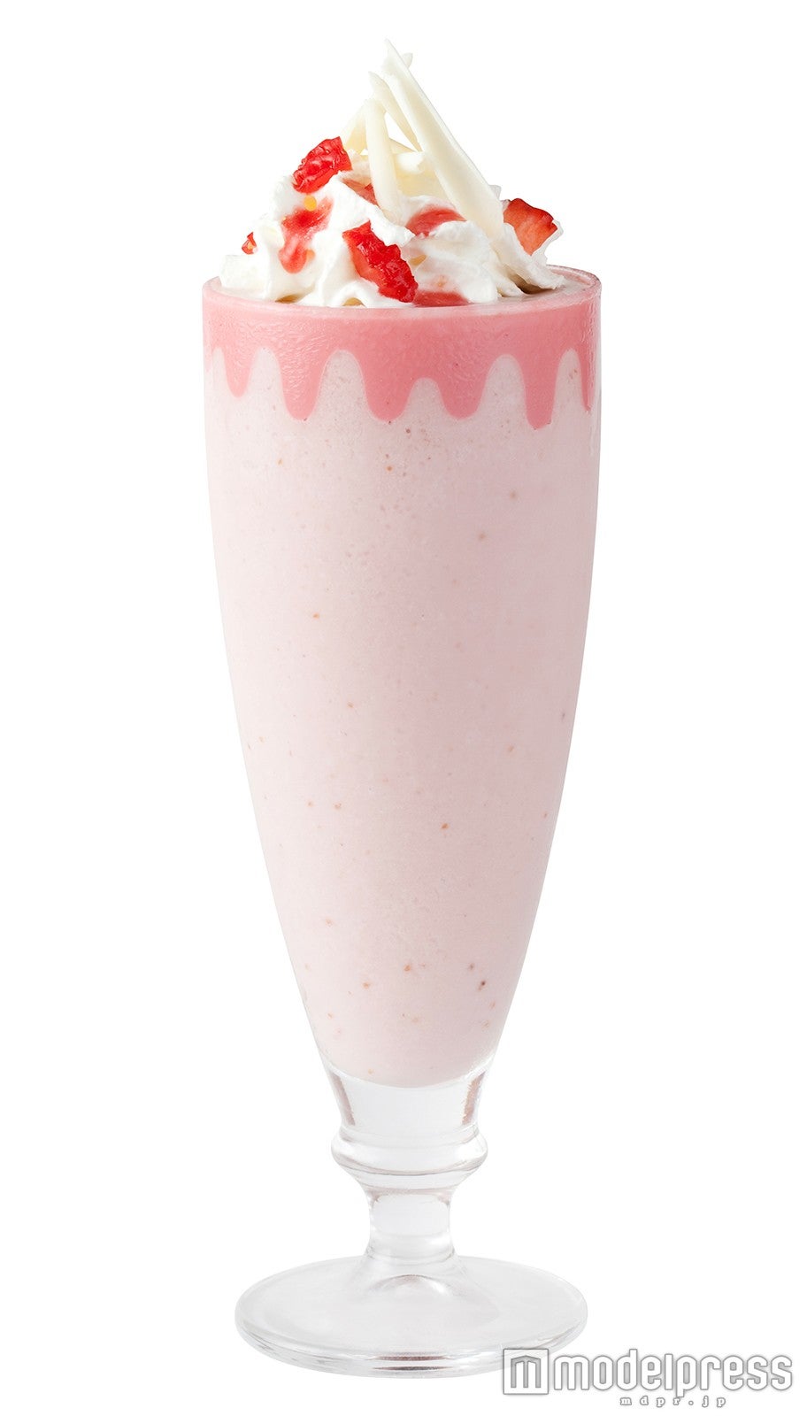 リンツ ホワイトチョコレートストロベリーアイスドリンク ホイップクリーム添え（イートイン仕様）