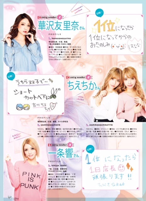 (上から)華沢友里奈、ちえちか、一条響(提供写真)