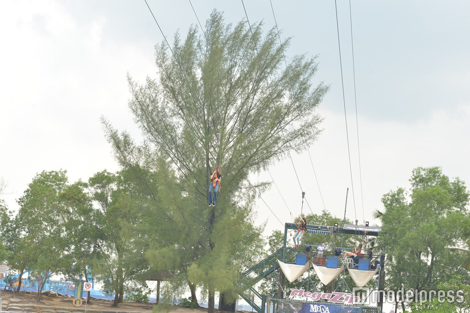 メガジップに挑戦 （C）モデルプレス