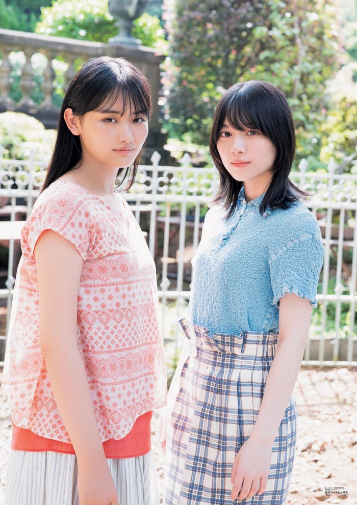 「B.L.T.2021年11月号」別冊付録:森田ひかる&山崎天(櫻坂46)両面超ビッグポスター(表)