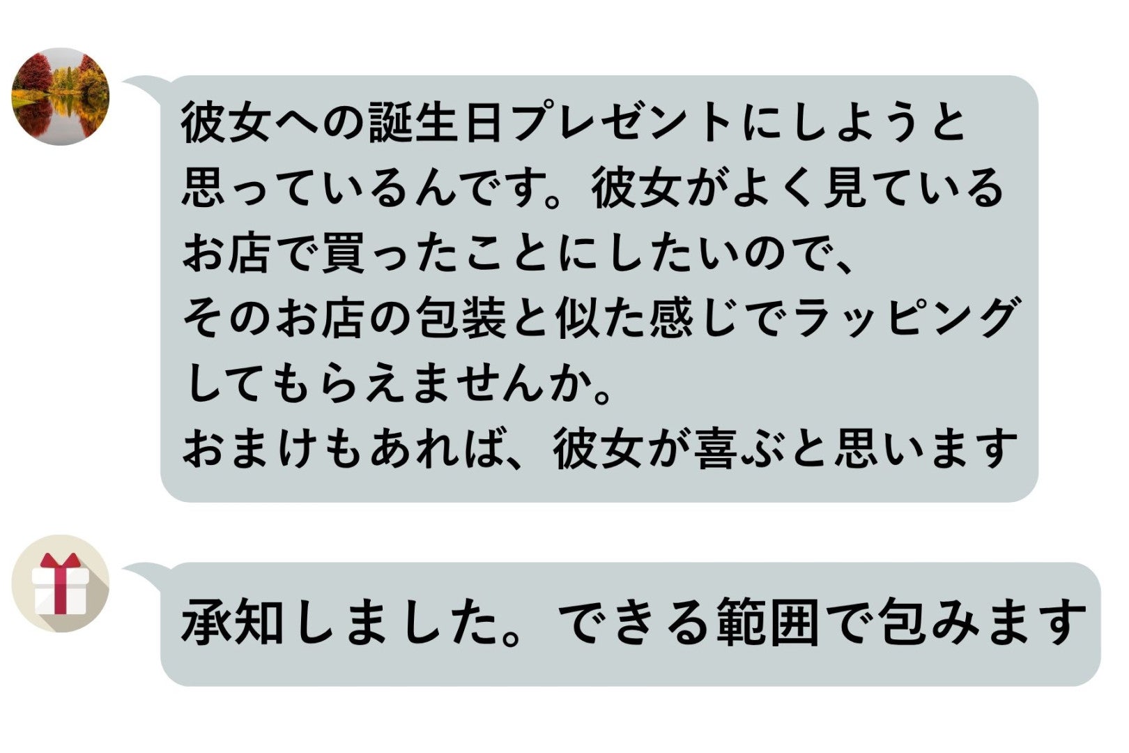 彼女に渡した包みから出てきた手紙と、もう送れなくなった出品者への言葉