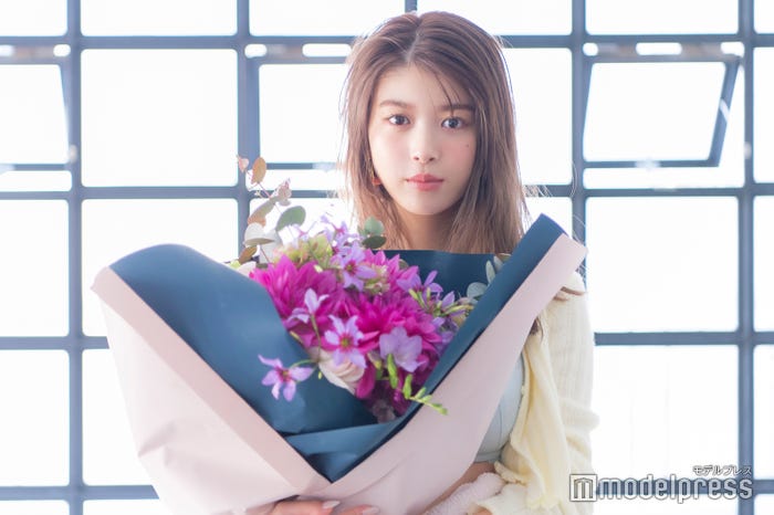 撮影直後の馬場ふみかを直撃(C)モデルプレス