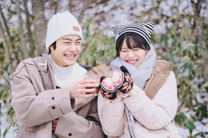 今井竜太郎、中川紅葉「花束とオオカミちゃんには騙されない」第1話(C)AbemaTV, Inc.