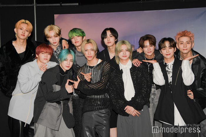 INI(上段左から)田島将吾、許豊凡、高塚大夢、尾崎匠海、藤牧京介、西洸人 (下段左から)木村柾哉、佐野雄大、池崎理人、松田迅、後藤威尊(C)モデルプレス