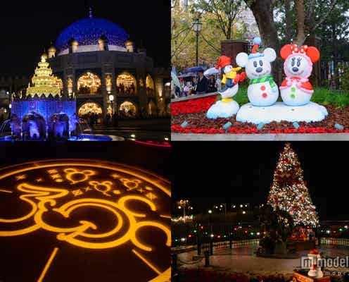 ディズニーシー、クリスマスツリー&オブジェを一挙紹介 30周年の特別バージョンも