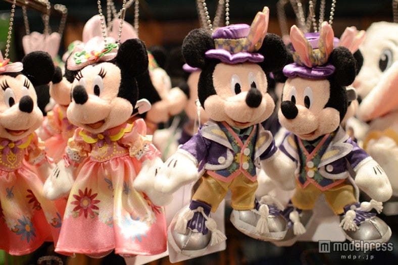 ミッキー、ミニーぬいぐるみバッジ