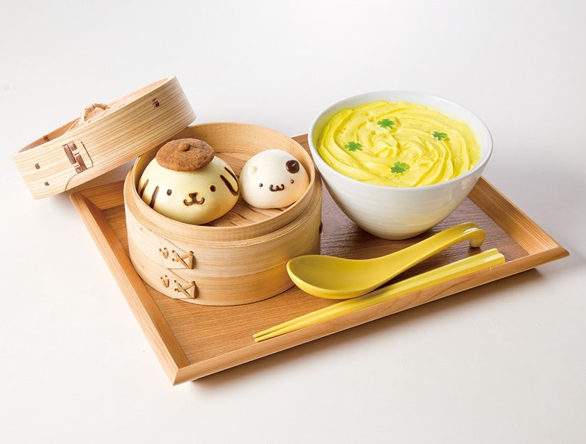 中華まんとポタージュラーメンの飲茶セット（横浜限定）1,390円（税抜）（C）1996, 2013,2018 SANRIO CO., LTD. APPROVAL NO.S584328