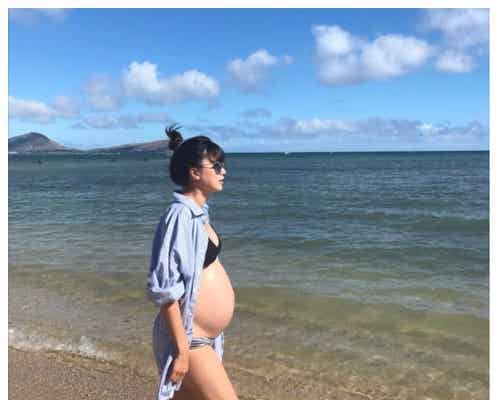 ヨンア、第1子出産前のビキニショット公開 臨月でプラス18キロ