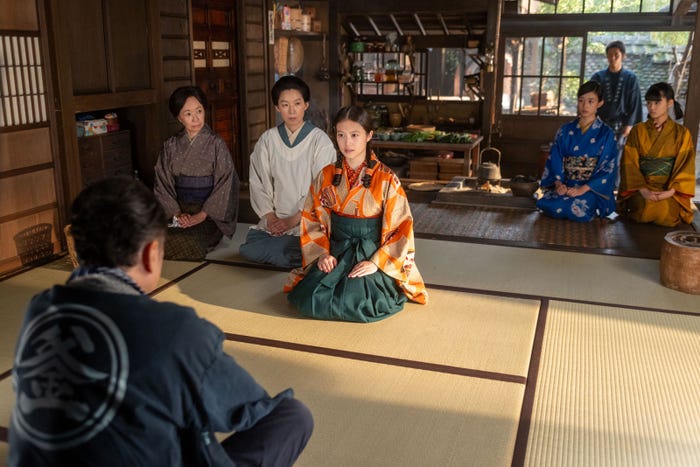 浅田美代子、江口のりこ、今田美桜、河合優実、細田佳央太、原菜乃華「あんぱん」第13話(C)NHK