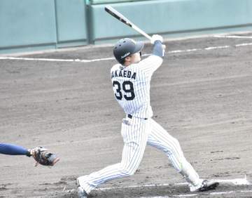 阪神・平田2軍監督が栄枝の「4番・DH」での起用意図を説明「栄枝が右で一番、4番としてふさわしい」2三振も二塁打でチャンスメーク【一問一答】